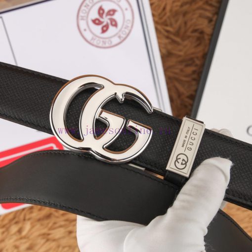 Gucci 316 pure steel automatic buckle ⏯️ P belt width 3.5cm double-sided top layer cowhide c o9jn3k71 - Image 9