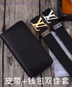 LV. Yilu Weideng Double Piece SetWooden box, belt+wallet, two-piece setGrade: Imported 100% qhd2m0u5