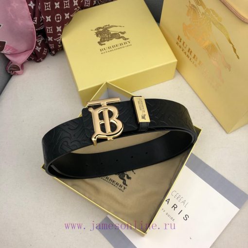 19 new Burberry double-sided imported cowhide, TB exclusive logo pattern with versatile dual f68ucpcn