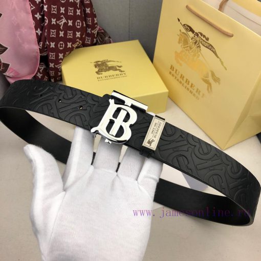 19 new Burberry double-sided imported cowhide, TB exclusive logo pattern with versatile dual e0o9kis4 - Image 3