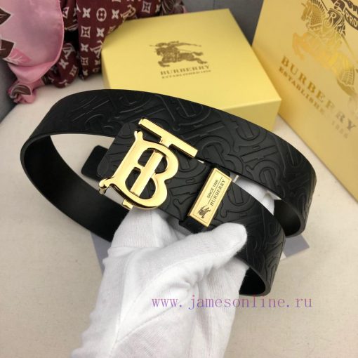 19 new Burberry double-sided imported cowhide, TB exclusive logo pattern with versatile dual f68ucpcn - Image 5