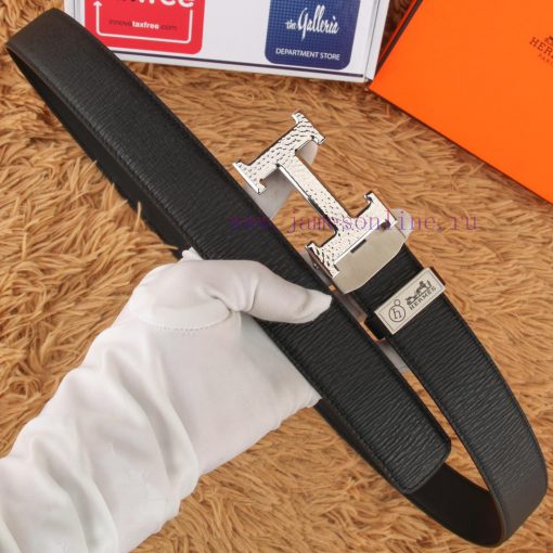 Hermes 316 pure steel automatic buckle belt ⏯ P belt width 3.5cm synchronous ㊙️ Double sided jhbthxiu - Image 5
