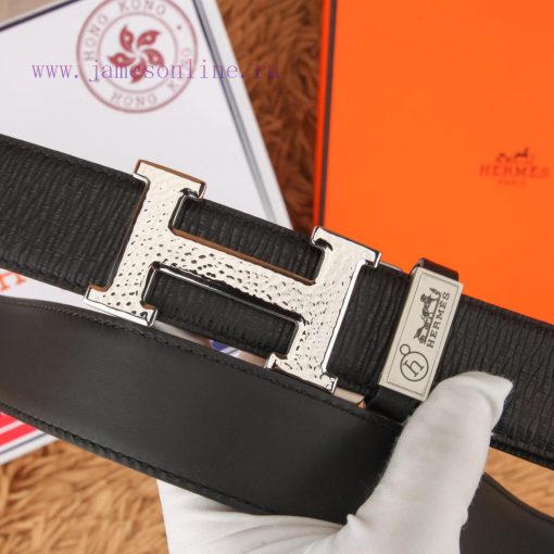Hermes 316 pure steel automatic buckle belt ⏯ P belt width 3.5cm synchronous ㊙️ Double sided jhbthxiu - Image 10