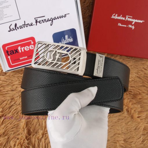 Ferragamo 316 pure steel automatic buckle belt ⏯ P belt width 3.5cm synchronous ㊙️ Double si 2hi1msjc - Image 8
