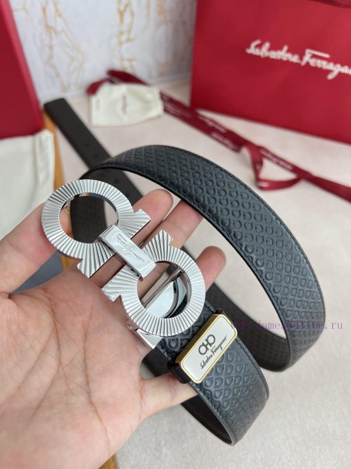 Ferragamo Ferrgamo ️ Belt and beltHanging buckle, classic hanging buckle made of pure copper j8x79n4v