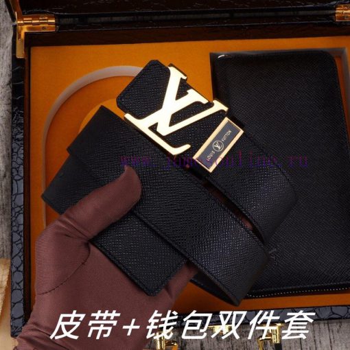 LV. Yiluweideng two-piece setWooden box, belt+wallet, two-piece setGrade: Imported 100% top yp4u1bwk - Image 3