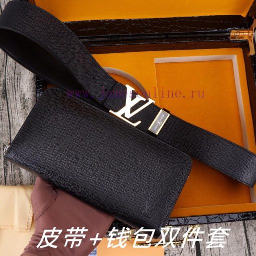 LV. Yiluweideng two-piece setWooden box, belt+wallet, two-piece setGrade: Imported 100% top yp4u1bwk - Image 7