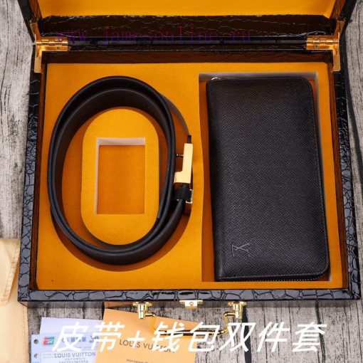 LV. Yiluweideng two-piece setWooden box, belt+wallet, two-piece setGrade: Imported 100% top yp4u1bwk - Image 9