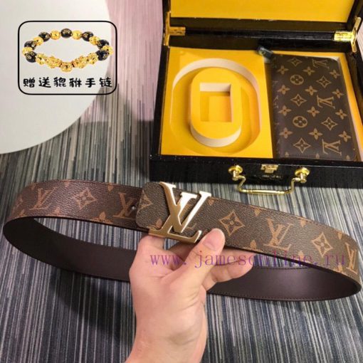 Louis Vuitton Belt and Wallet, a two-piece set of world-renowned luxury goods from Italy, fe ynn8njid - Image 3