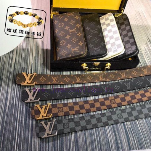 Louis Vuitton Belt and Wallet, a two-piece set of world-renowned luxury goods from Italy, fe k1wn9aw6 - Image 10