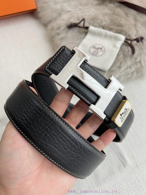 Hermes Hermes waist beltHanging buckle, classic pure steel material buckle head, double-side 1ekwpfdd - Image 2