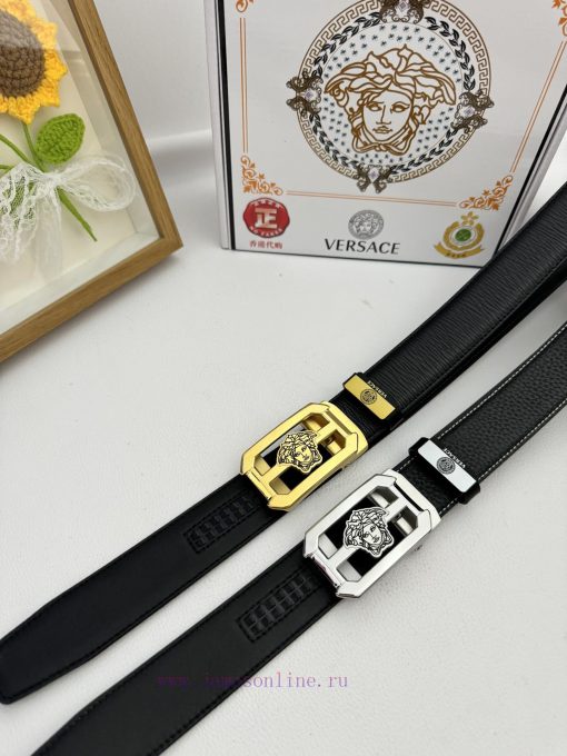 Versace automatic beltMaterial: Leather Belt with 100% Head Layer. The leather belt is guara 6hd5rqtd