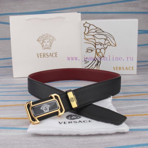 Belt belt Versace cowhide beltMen's belt material: 100% head layer cowhide belt, guaranteed 0g1ln3bl - Image 5