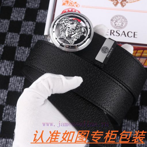 Men's belt VersaceMen's leather belt is made of 100% head layer cowhide, ensuring that the 2 hdu306tq - Image 3