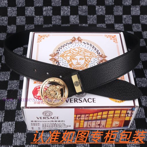 Men's belt VersaceMen's leather belt is made of 100% head layer cowhide, ensuring that the 2 hdu306tq - Image 6