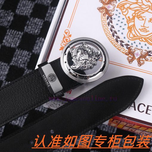 Men's belt VersaceMen's leather belt is made of 100% head layer cowhide, ensuring that the 2 hdu306tq - Image 9