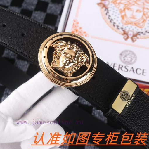 Men's belt VersaceMen's leather belt is made of 100% head layer cowhide, ensuring that the 2 fo5v8prw - Image 8