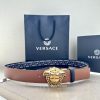 Belt width 3.8cm VERSACE This belt is equipped with a three-dimensional La Medusa double-sid co86h3sm