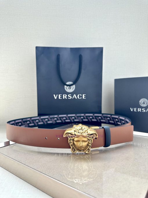Belt width 3.8cm VERSACE This belt is equipped with a three-dimensional La Medusa double-sid co86h3sm