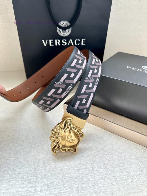 Belt width 3.8cm VERSACE This belt is equipped with a three-dimensional La Medusa double-sid co86h3sm - Image 3