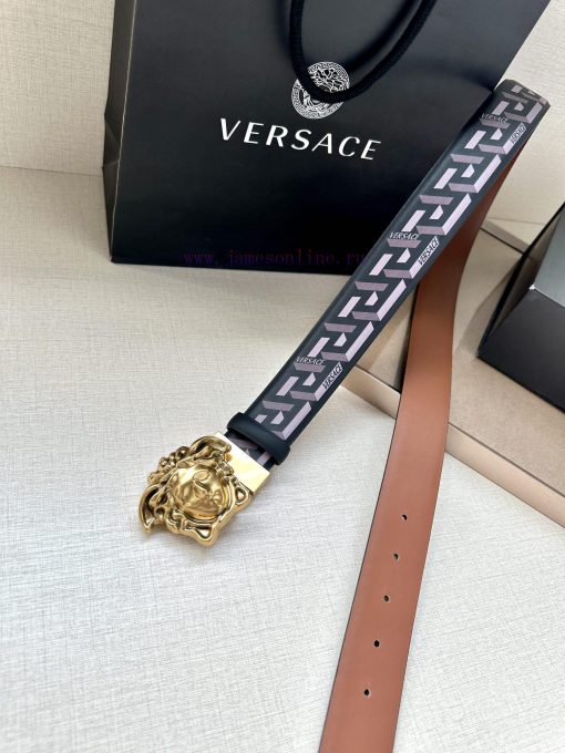 Belt width 3.8cm VERSACE This belt is equipped with a three-dimensional La Medusa double-sid co86h3sm - Image 5