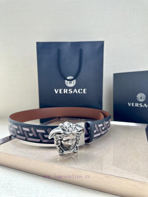 Belt width 3.8cm VERSACE This belt is equipped with a three-dimensional La Medusa double-sid co86h3sm - Image 6