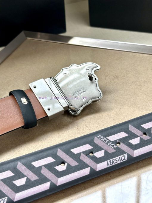 Belt width 3.8cm VERSACE This belt is equipped with a three-dimensional La Medusa double-sid co86h3sm - Image 8