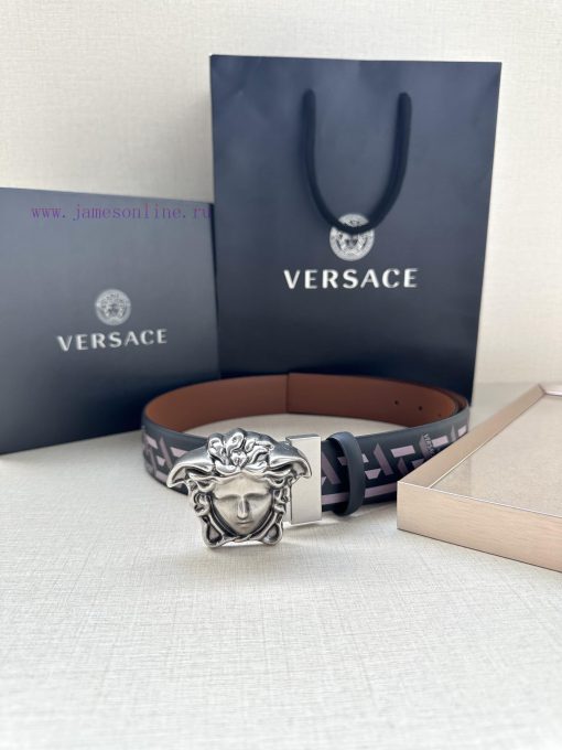 Belt width 3.8cm VERSACE This belt is equipped with a three-dimensional La Medusa double-sid co86h3sm - Image 10
