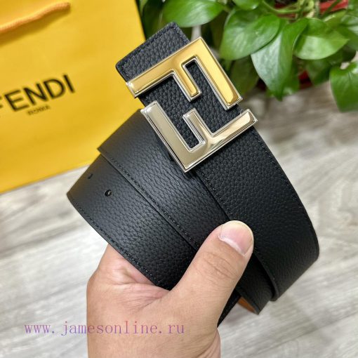FENDL 38mm wide double-sided original calf leather with a single ruthenium palladium plated 9g1bmcro