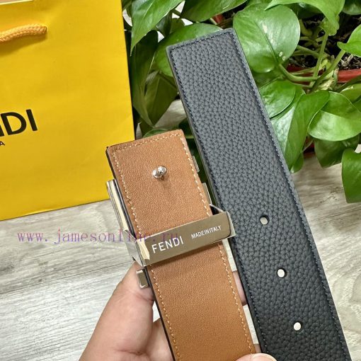 FENDL 38mm wide double-sided original calf leather with a single ruthenium palladium plated fjrj73wl - Image 6