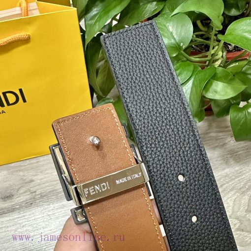 FENDL 38mm wide double-sided original calf leather with a single ruthenium palladium plated iwuto9dy - Image 6