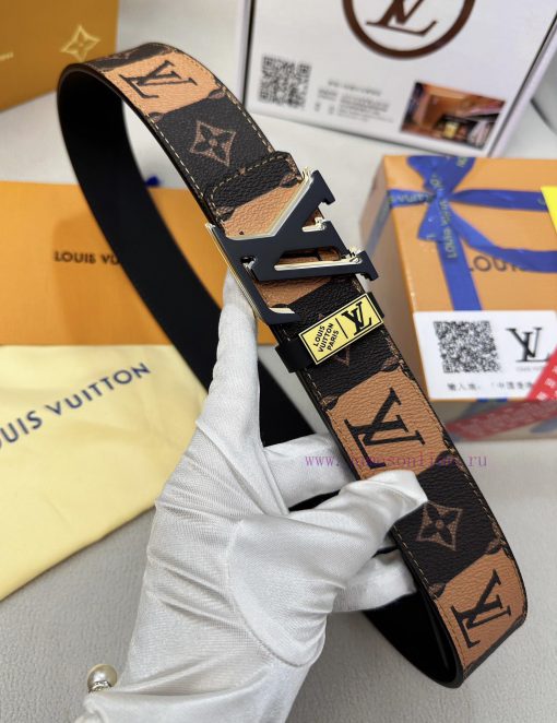 Belt LV Louis Reproduction-The waistband is made of 100% imported original cowhide, ensuring aeobidhh - Image 8