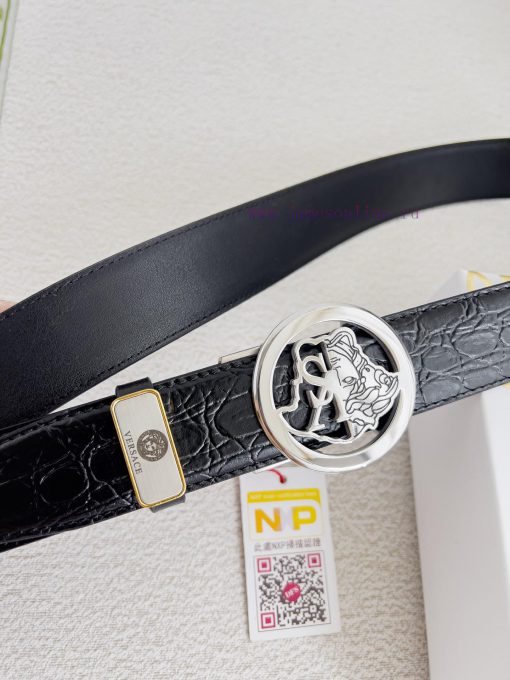 Versace Versace. ️ Belt and belt automatic beltAutomatic belt, classic head buckle made of p vab6cvfw - Image 5