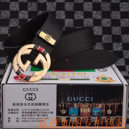 Gucci Belt Gucci BeltMaterial: 100% top layer cowhide belt, ensuring genuine leather belt, f gfpqpfbf - Image 3