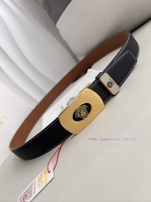Versace Versace. ️ Belt and belt automatic beltAutomatic belt, classic head buckle made of p pnjo878t - Image 6