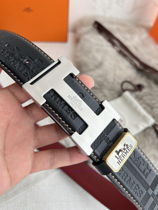 Hermes Hermes waist beltHanging buckle, classic pure steel material buckle head, double-side ni8k78w3 - Image 4