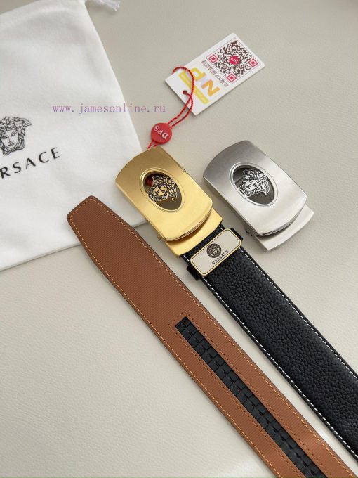 Versace Versace. ️ Belt and belt automatic beltAutomatic belt, classic head buckle made of p pnjo878t - Image 9