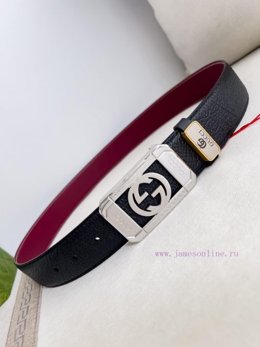 Gucci Gucci Belt ️ BeltHanging buckle, pure steel material buckle head, top layer cowhide, p nvoxp5p6 - Image 4