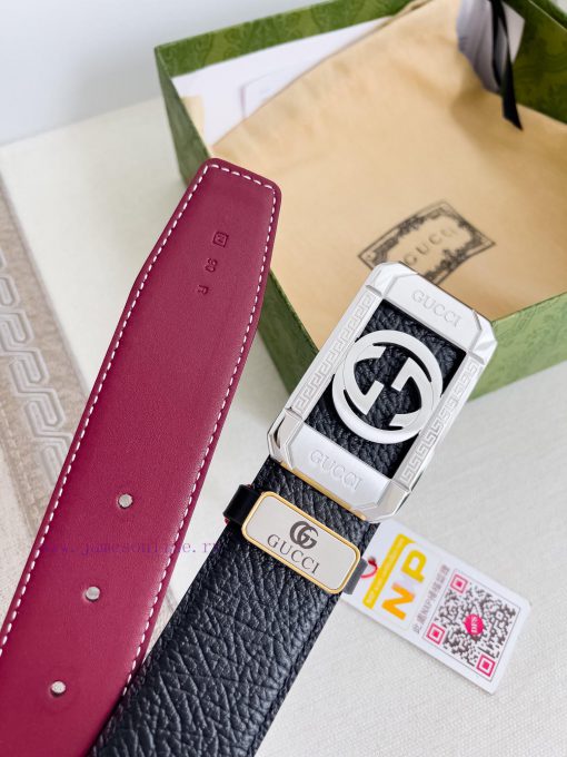 Gucci Gucci Belt ️ BeltHanging buckle, pure steel material buckle head, top layer cowhide, p nvoxp5p6 - Image 7
