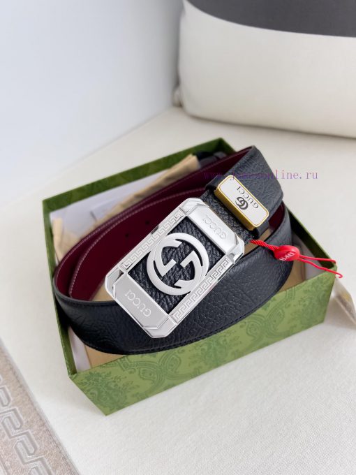 Gucci Gucci Belt ️ BeltHanging buckle, pure steel material buckle head, top layer cowhide, p nvoxp5p6 - Image 8