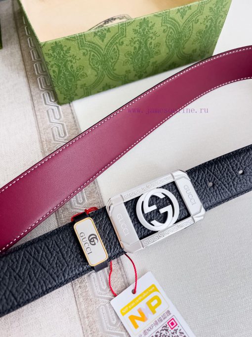 Gucci Gucci Belt ️ BeltHanging buckle, pure steel material buckle head, top layer cowhide, p nvoxp5p6 - Image 11