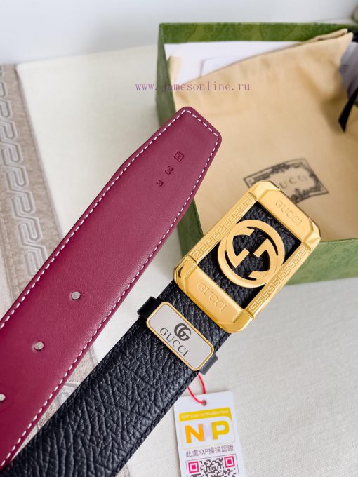 Gucci Gucci Belt ️ BeltHanging buckle, pure steel material buckle head, top layer cowhide, p l20xo166 - Image 13
