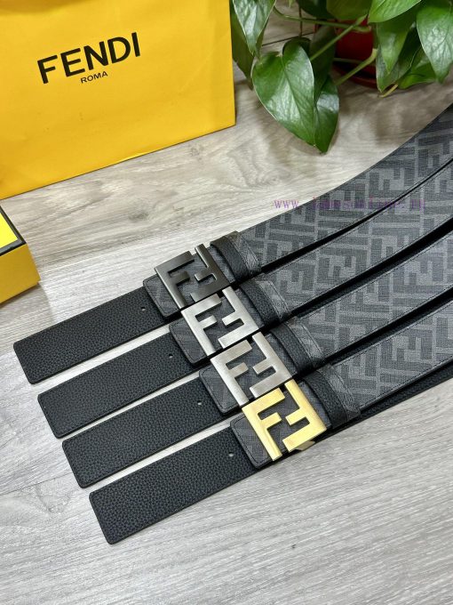 FENDI FendiFull set of the same width 4.0CM double ring front and back waist belts with FF n zju4oeuy - Image 2
