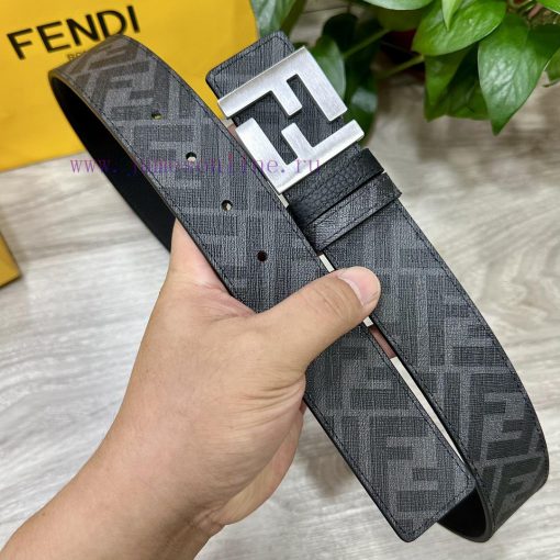 FENDI FendiFull set of the same width 4.0CM double ring front and back waist belts with FF n mbz45h2h - Image 3