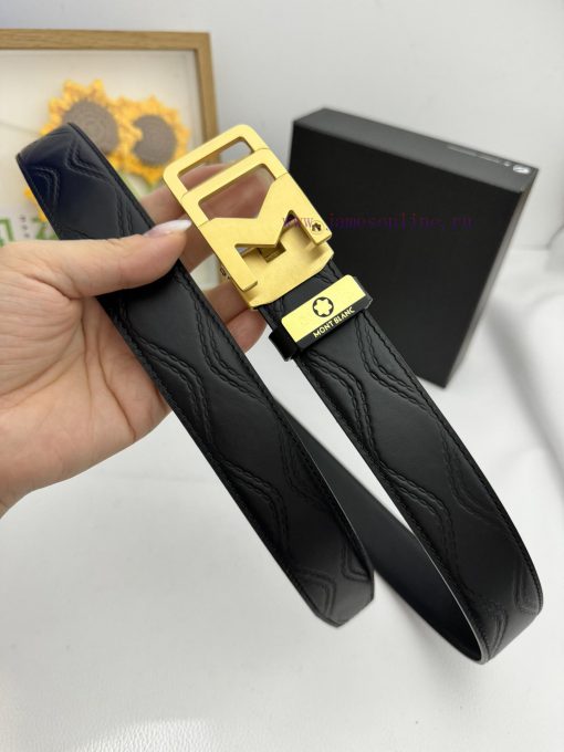 Montblanc Automatic BeltMaterial: Leather Belt with 100% Head Layer. The leather belt is gua cm59k01w - Image 3