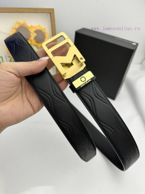 Montblanc Automatic BeltMaterial: Leather Belt with 100% Head Layer. The leather belt is gua nz0tblfv - Image 8