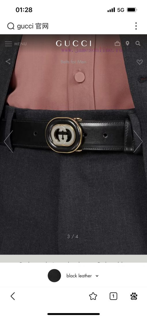Gucci's new 3.5cm wide classic element spring/summer collection has been refreshed. This bel xbqmasfe - Image 4