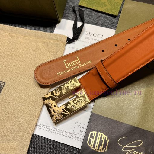 Gucci, width 4.0cm, new square G buckle is the highlight element of this black smooth leathe 1ezhlgo8 - Image 8