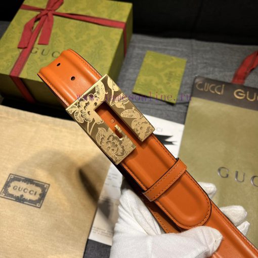Gucci, width 4.0cm, new square G buckle is the highlight element of this black smooth leathe 1ezhlgo8 - Image 13