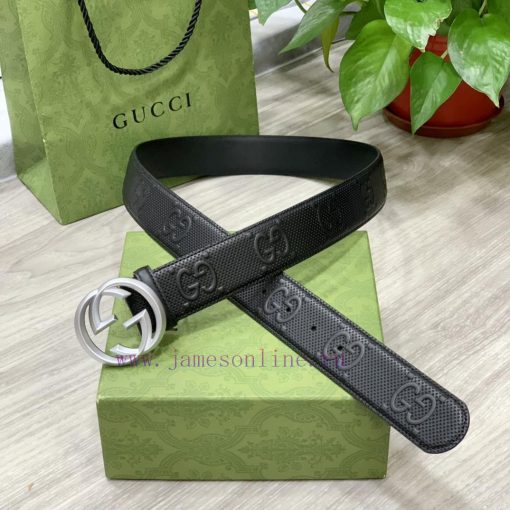 Comes with a complete gift boxGucci full set of 3.8cm imported calf leather embossed, authen kfl28ir9 - Image 2